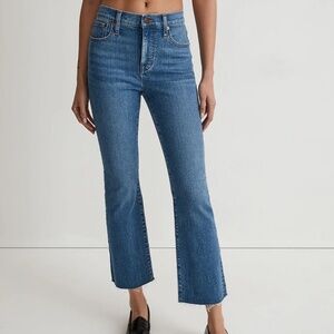 Madewell Kick Out Crop JeansRaw Hem Cherryville wash size 30